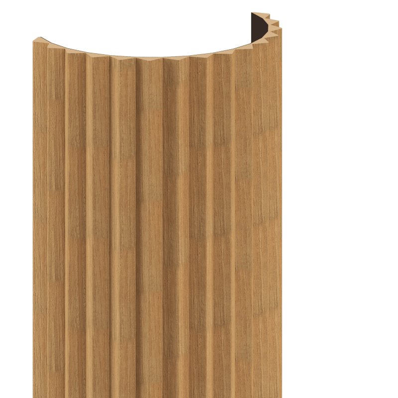 Mexen Ovalo 01 lamele ścienne ryflowane elastyczne 280 x 36 cm, fornir techniczny, Dąb Classic - S130-280-01-041