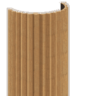 Mexen Ovalo 01 lamele ścienne ryflowane elastyczne 280 x 36 cm, fornir techniczny, Dąb Classic - S130-280-01-041