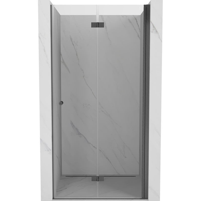 Mexen Mist-F drzwi prysznicowe składane prawe 115 cm, transparent, gun gray szczotkowany - 8A6-115-000-66-00-P
