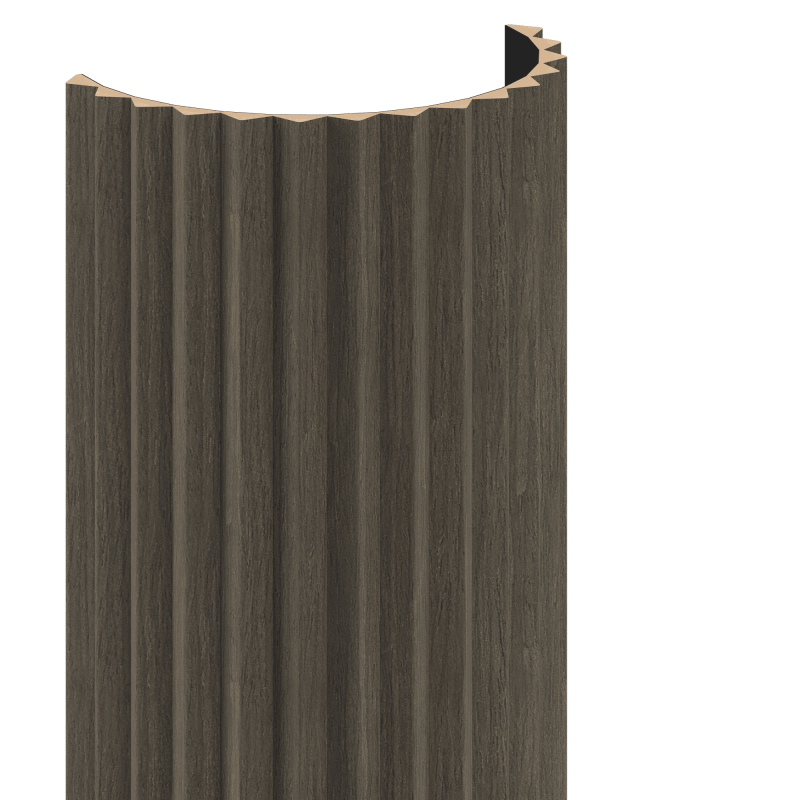 Mexen Ovalo 01 lamele ścienne ryflowane elastyczne 280 x 36 cm, fornir techniczny, Dąb Mocca - S130-280-01-045