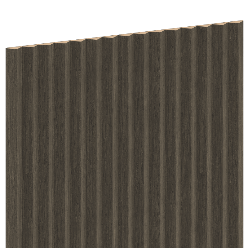 Mexen Ovalo 01 lamele ścienne ryflowane elastyczne 280 x 36 cm, fornir techniczny, Dąb Mocca - S130-280-01-045