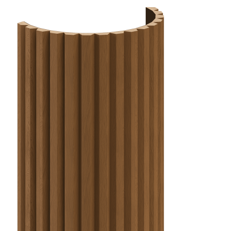 Mexen Ovalo 02 lamele ścienne ryflowane elastyczne 280 x 36 cm, fornir techniczny, Dąb Natural - S130-280-02-042