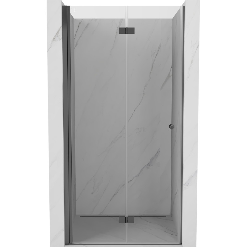 Mexen Mist-F drzwi prysznicowe składane lewe 120 cm, transparent, gun metal - 8A6-120-000-95-00-L