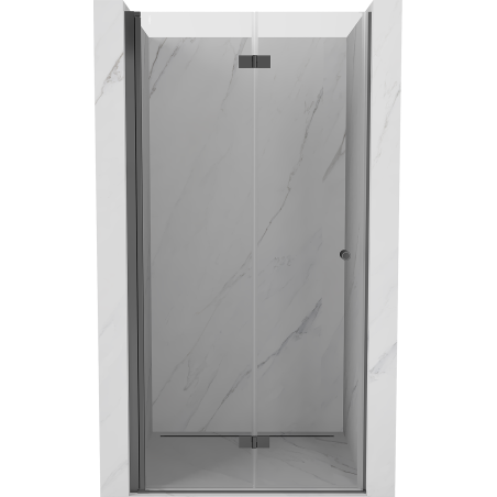 Mexen Mist-F drzwi prysznicowe składane lewe 120 cm, transparent, gun metal - 8A6-120-000-95-00-L