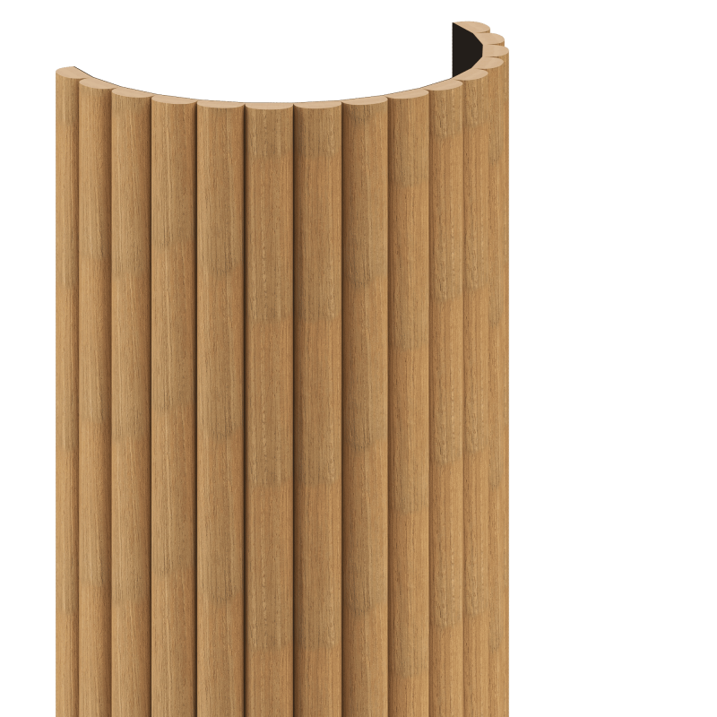 Mexen Ovalo 03 lamele ścienne ryflowane elastyczne 280 x 36 cm, fornir techniczny, Dąb Classic - S130-280-03-041