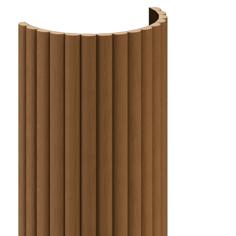 Mexen Ovalo 03 lamele ścienne ryflowane elastyczne 280 x 36 cm, fornir techniczny, Dąb Natural - S130-280-03-042