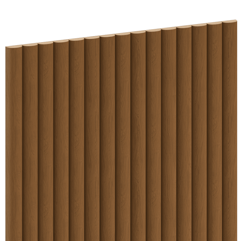 Mexen Ovalo 03 lamele ścienne ryflowane elastyczne 280 x 36 cm, fornir techniczny, Dąb Natural - S130-280-03-042