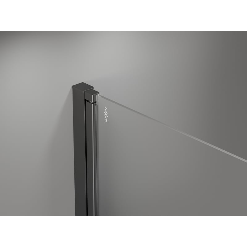 Mexen Mist-F drzwi prysznicowe składane prawe 80 cm, transparent, gun metal - 8A6-080-000-95-00-P