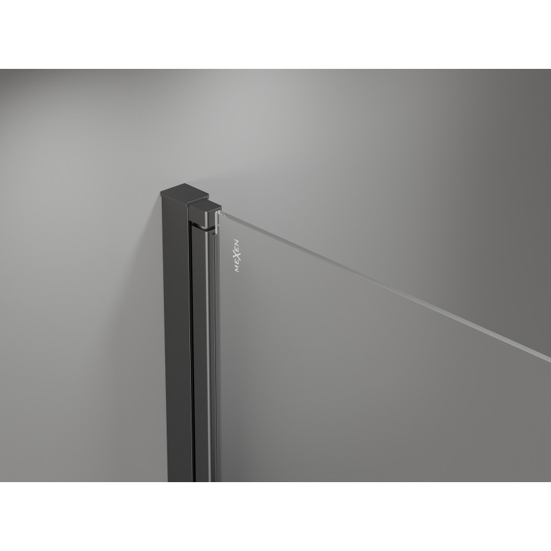 Mexen Mist-F drzwi prysznicowe składane prawe 115 cm, transparent, gun metal - 8A6-115-000-95-00-P