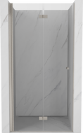 Mexen Mist-F drzwi prysznicowe składane lewe 80 cm, transparent, nikiel szczotkowany - 8A6-080-000-97-00-L