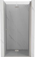 Mexen Mist-F drzwi prysznicowe składane prawe 80 cm, transparent, nikiel szczotkowany - 8A6-080-000-97-00-P
