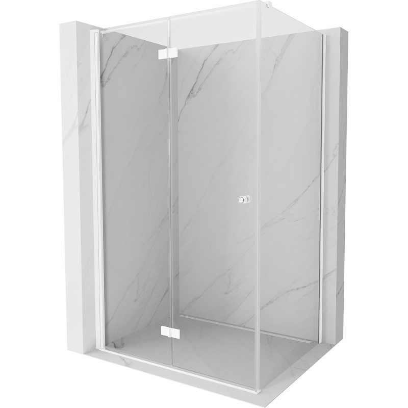 Mexen Mist-F kabina prysznicowa składana lewa 70 x 75 cm, transparent, biała - 8A6T-070-075-20-00-L