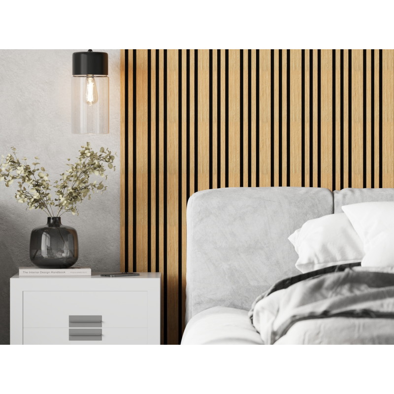 Mexen Lam-F Slim 01 lamele ścienne akustyczne 280 x 36,5 cm, filc 9 mm, fornir techniczny, Dąb Classic - S107-280-01-041