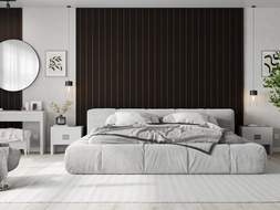 Mexen Lam-F Slim 01 lamele ścienne akustyczne 280 x 36,5 cm, filc 9 mm, fornir techniczny, Czarny Dąb - S107-280-01-046