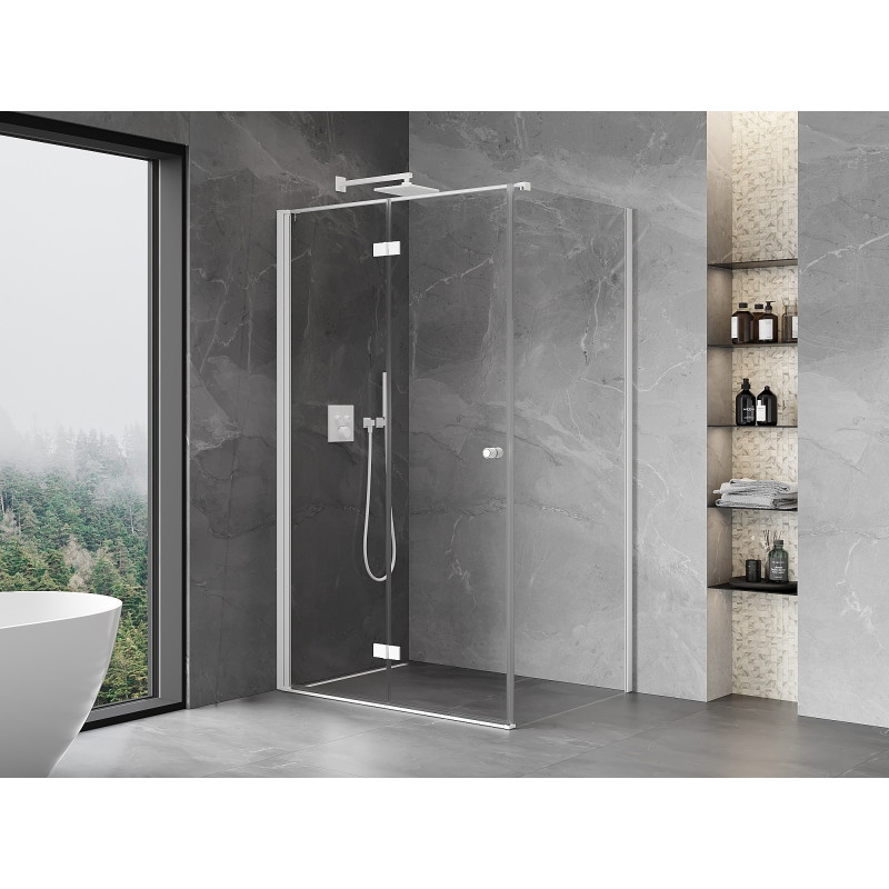 Mexen Mist-F kabina prysznicowa składana lewa 70 x 100 cm, transparent, biała - 8A6T-070-100-20-00-L
