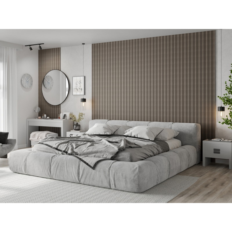Mexen Lam-F Nano 01 lamele ścienne akustyczne 280 x 32,4 cm, filc 5 mm, fornir techniczny, Szary Dąb - S108-280-01-043