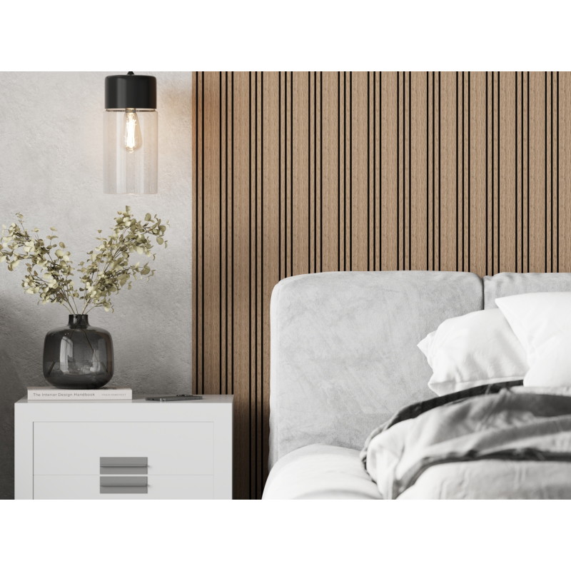 Mexen Lam-F Nano 01 lamele ścienne akustyczne 280 x 32,4 cm, filc 5 mm, fornir techniczny, Jasny Orzech - S108-280-01-047