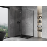 Mexen Mist-F kabina prysznicowa składana lewa 95 x 75 cm, transparent, gun gray szczotkowany - 8A6T-095-075-66-00-L