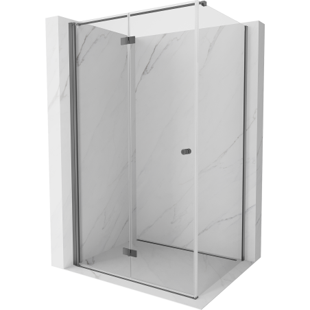 Mexen Mist-F kabina prysznicowa składana lewa 100 x 80 cm, transparent, gun metal - 8A6T-100-080-95-00-L