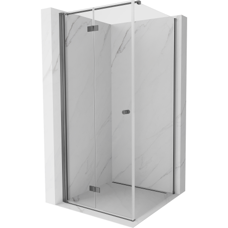 Mexen Mist-F kabina prysznicowa składana lewa 85 x 85 cm, transparent, gun metal - 8A6T-085-085-95-00-L