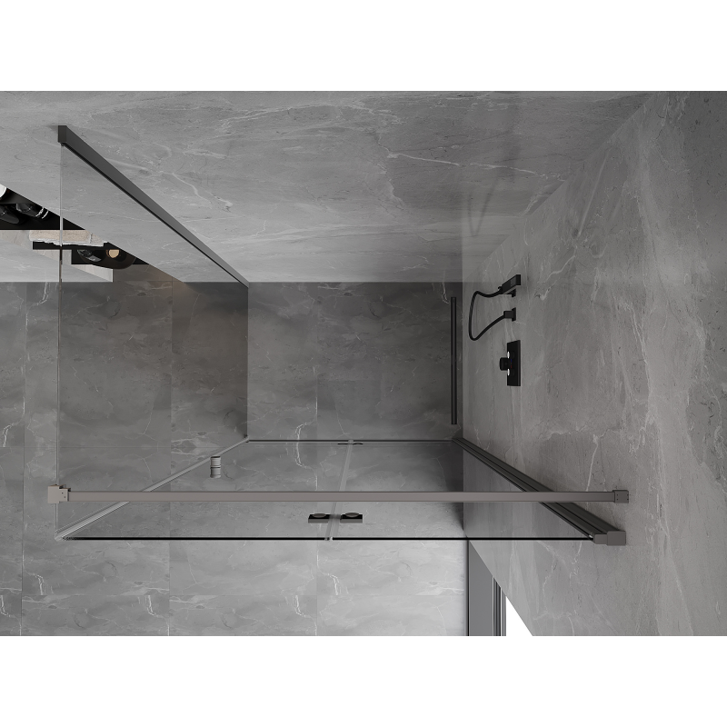 Mexen Mist-F kabina prysznicowa składana prawa 100 x 75 cm, transparent, gun metal - 8A6T-100-075-95-00-P