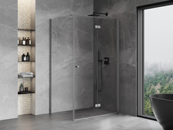 Mexen Mist-F kabina prysznicowa składana prawa 90 x 80 cm, transparent, gun metal - 8A6T-090-080-95-00-P