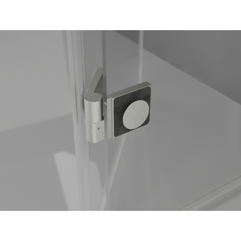 Mexen Mist-F kabina prysznicowa składana lewa 100 x 80 cm, transparent, nikiel szczotkowany - 8A6T-100-080-97-00-L