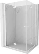 Mexen Mist-F Duo kabina prysznicowa składana lewa 80 x 75 cm, transparent, biała - 8A6-080L-075P-20-00