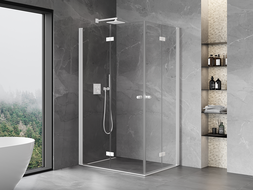 Mexen Mist-F Duo kabina prysznicowa składana lewa 105 x 85 cm, transparent, biała - 8A6-105L-085P-20-00