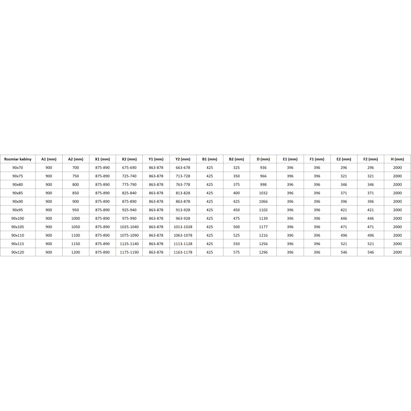 Mexen Mist-F Duo kabina prysznicowa składana prawa 90 x 105 cm, transparent, biała - 8A6-090L-105P-20-00