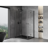 Mexen Mist-F Duo kabina prysznicowa składana lewa 90 x 75 cm, transparent, gun gray szczotkowany - 8A6-090L-075P-66-00