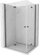 Mexen Mist-F Duo kabina prysznicowa składana lewa 110 x 85 cm, transparent, gun gray szczotkowany - 8A6-110L-085P-66-00