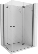Mexen Mist-F Duo kabina prysznicowa składana prawa 95 x 110 cm, transparent, gun gray szczotkowany - 8A6-095L-110P-66-00