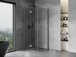 Mexen Mist-F Duo kabina prysznicowa składana 70 x 70 cm, transparent, gun metal - 8A6-070L-070P-95-00