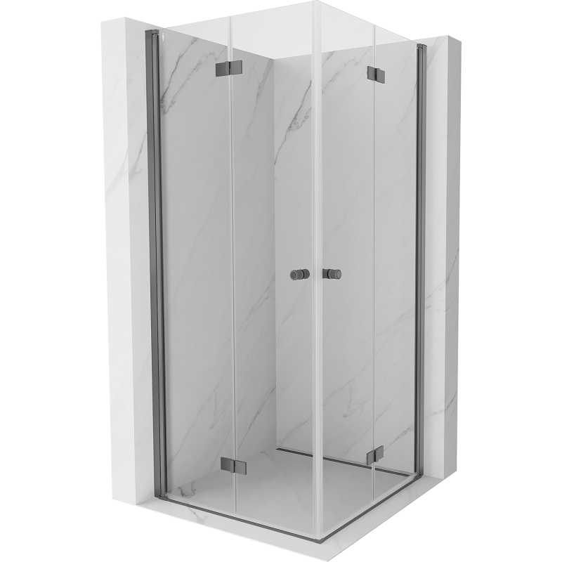 Mexen Mist-F Duo kabina prysznicowa składana 85 x 85 cm, transparent, gun metal - 8A6-085L-085P-95-00