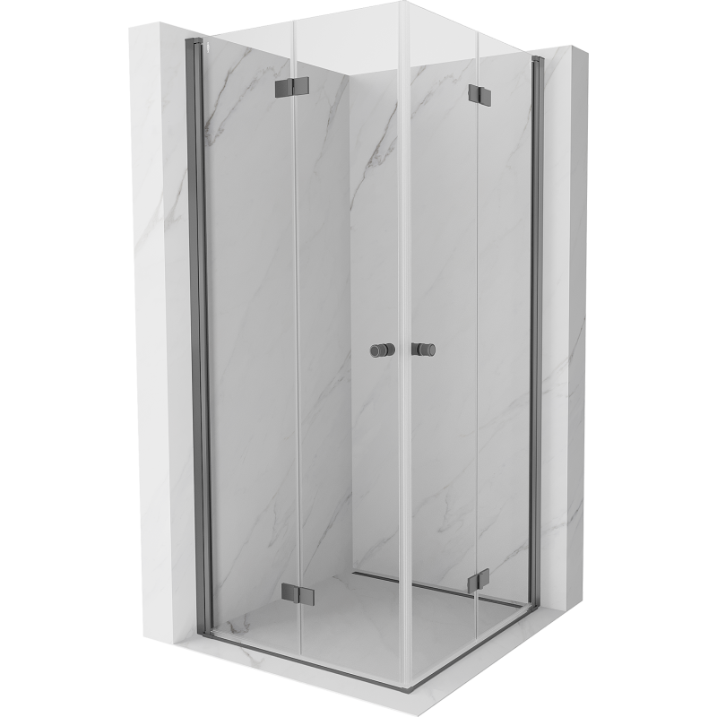 Mexen Mist-F Duo kabina prysznicowa składana 105 x 105 cm, transparent, gun metal - 8A6-105L-105P-95-00