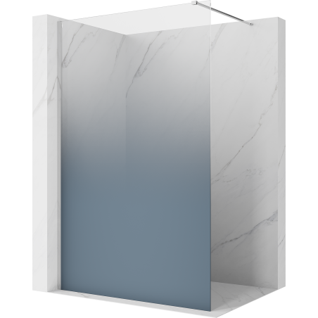 Mexen Kioto ścianka prysznicowa Walk-in 130 x 200 cm, ombre niebieska 8 mm, chrom - 800-130-101-01-46