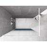 Mexen Kioto ścianka prysznicowa Walk-in 120 x 200 cm, ombre niebieska 8 mm, biała - 800-120-101-20-46