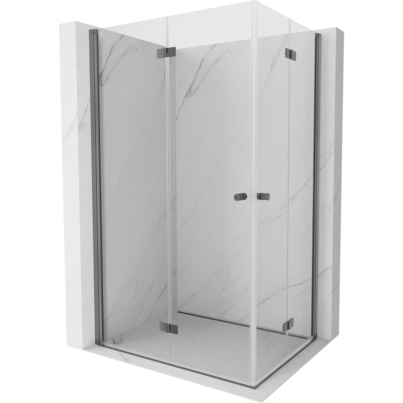 Mexen Mist-F Duo kabina prysznicowa składana lewa 120 x 115 cm, transparent, gun metal - 8A6-120L-115P-95-00