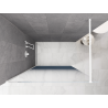 Mexen Kioto ścianka prysznicowa Walk-in 140 x 200 cm, ombre niebieska 8 mm, biała - 800-140-101-20-46