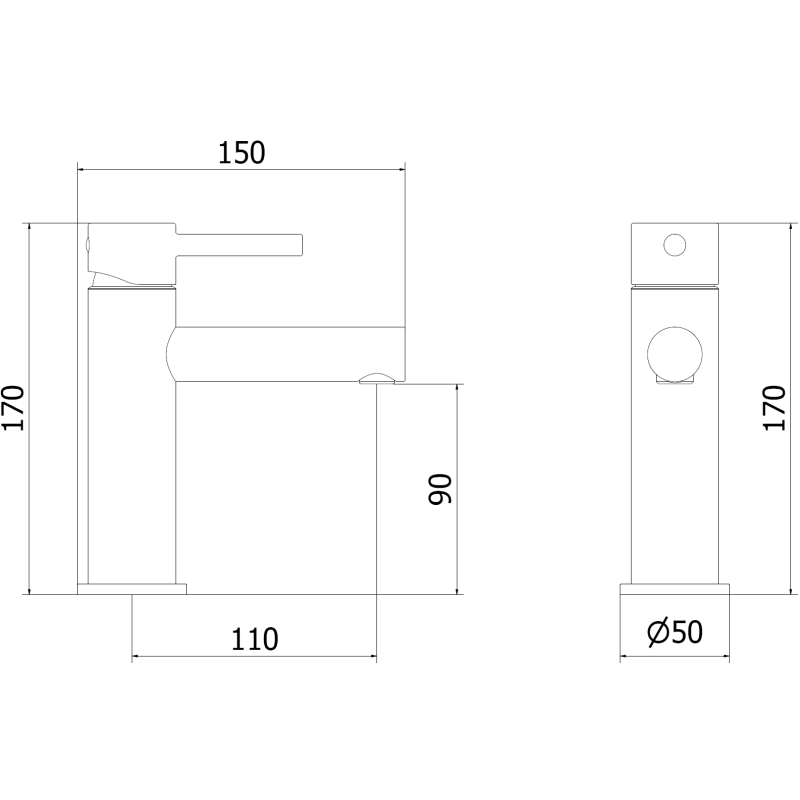 Mexen Elba bateria umywalkowa, różowe złoto - 74100-60