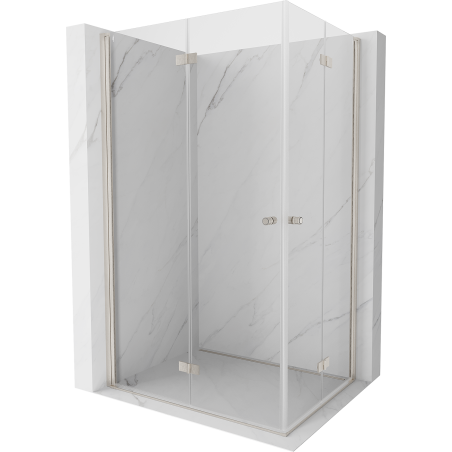 Mexen Mist-F Duo kabina prysznicowa składana lewa 120 x 95 cm, transparent, nikiel szczotkowany - 8A6-120L-095P-97-00