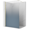 Mexen Kioto ścianka prysznicowa Walk-in 110 x 200 cm, ombre niebieska 8 mm, złota - 800-110-101-50-46