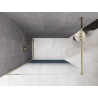 Mexen Kioto ścianka prysznicowa Walk-in 150 x 200 cm, ombre niebieska 8 mm, złota - 800-150-101-50-46