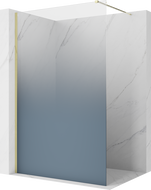 Mexen Kioto ścianka prysznicowa Walk-in 70 x 200 cm, ombre niebieska 8 mm, złota - 800-070-101-50-46