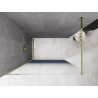 Mexen Kioto ścianka prysznicowa Walk-in 80 x 200 cm, ombre niebieska 8 mm, złota - 800-080-101-50-46