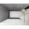 Mexen Kioto ścianka prysznicowa Walk-in 110 x 200 cm, ombre niebieska  8 mm, złota szczotkowana - 800-110-101-55-46