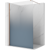 Mexen Kioto ścianka prysznicowa Walk-in 70 x 200 cm, ombre niebieska 8 mm, różowe złoto - 800-070-101-60-46