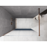 Mexen Kioto ścianka prysznicowa Walk-in 90 x 200 cm, ombre niebieska 8 mm, różowe złoto - 800-090-101-60-46