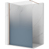 Mexen Kioto ścianka prysznicowa Walk-in 100 x 200 cm, ombre niebieska 8 mm, miedź szczotkowana - 800-100-101-65-46
